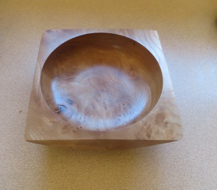 Square pippy elm bowl by Bill Burden